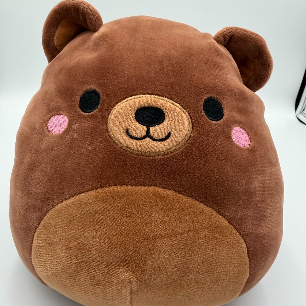 Original Squishmallow Omar the Bear 8-inch Plush Toy -Brown, Excellent Condition